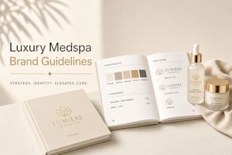 create medspa asthetic luxury skincare logo packaging and premium branding kit