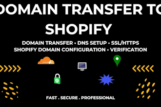 transfer your domain to shopify and configure dns