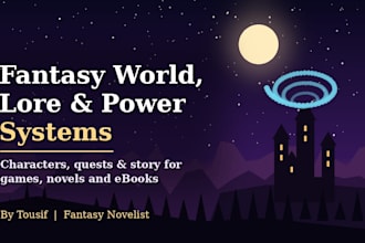 build a fantasy world, characters, and lore for your game or book