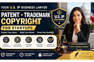 be your US ip business lawyer for patent, trademarks, copyrights for startup