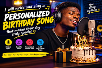 write and sing a personalized custom birthday song