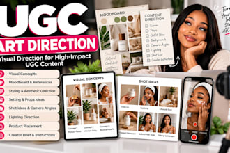 create professional ugc art direction and moodboard for your brand