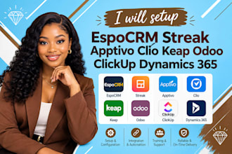 build espocrm streak apptivo clio keap odoo clickup dynamics 365  any do act