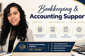do bookkeeping, bank reconciliation and accounting support