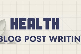 write healthcare articles and blogs