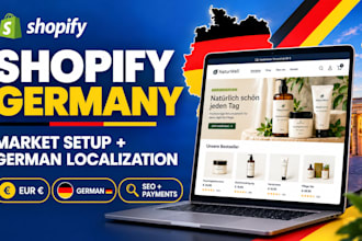 setup shopify store for german market german localization eur SEO and payments