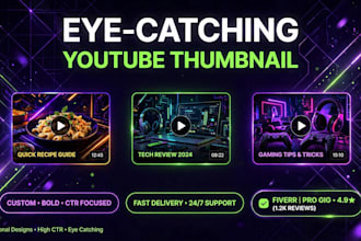 design viral and clickable youtube thumbnails