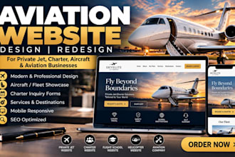 design or redesign aviation, private jet charter, aircraft website, private jet