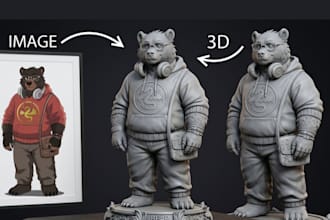 covert 2d to 3d model 2d image to 3d printable model stl for printing
