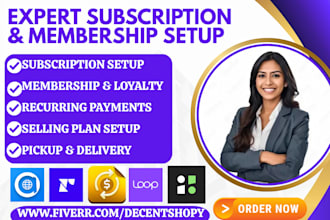appstle subscription memebership pick and delivery kaching recharge subscription