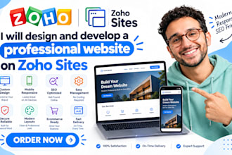 design and develop or redesign a professional website on zoho sites