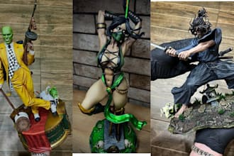 print and paint custom anime figures, miniatures and action figures using resin