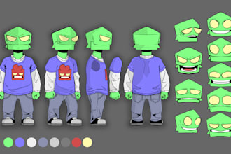 design original characters and character model sheets