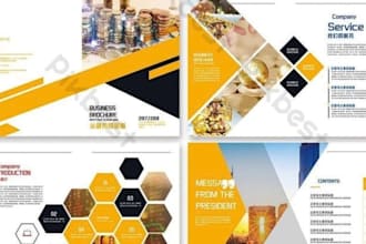 design financial investment brochure for banking and insurance companies