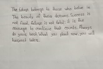 write anything in beautiful cursive handwriting