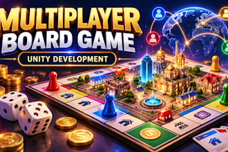 develop a monopoly style multiplayer game in unity