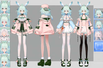 design and rig pro live2d vtuber model for vtube studio