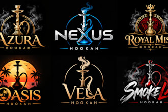 design a professional, shisha, lounge, café, bar, or middle eastern hookah logo