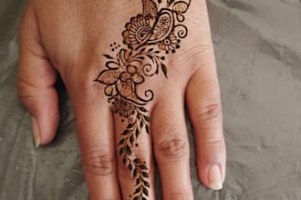 custom mehndi design henna art for bridal mehndi and eid