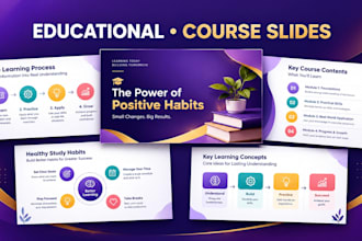 create engaging canva educational presentation and course slides