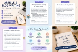 write clear and engaging articles for you