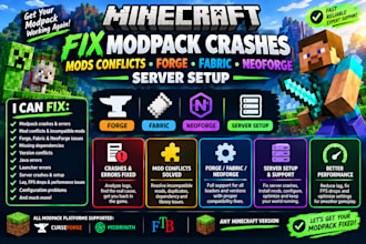 fix minecraft modpack crashes mods conflicts forge fabric neoforge server setup