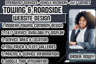 design a professional towing and roadside assistance website