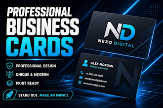 design a professional modern business card for your business