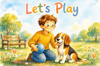 watercolor children storybook illustration, children storybook illustration
