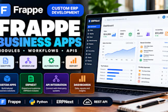 develop custom frappe framework app erpnext module and workflow