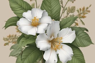 draw hand drawn botanical line art for tattoo