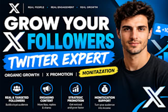 grow your x followers with organic twitter marketing and x promotion