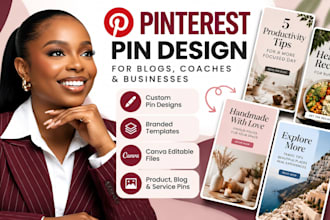 design custom pinterest pins for blog coaches and businesses