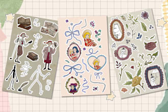 make hand drawn stickers