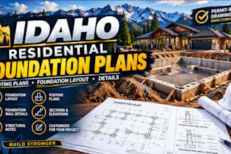 prepare idaho residential foundation plans footing and foundation details