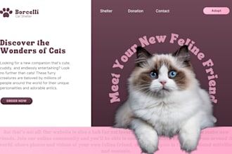 create pets shop, dog, cat and pets website for your business