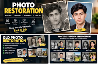 restore, enhance, colorize and upscale old photos