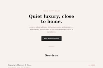 design a clean, modern landing page for your small business
