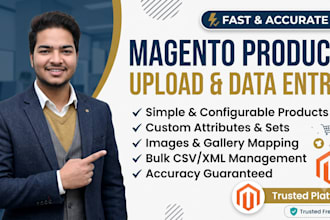 do magento product upload and adobe commerce data entry