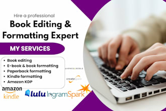 book formatting kdp book editing paperback formatting  kindle formatting layout
