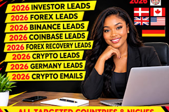 give crypto and forex leads, coinbase leads, investors leads, stock leads