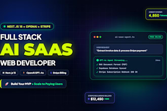 develop full stack ai saas web application  stack ai with nextjs openai stripe