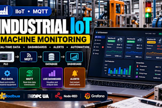 build industrial iot iiot mqtt dashboard and machine monitoring system