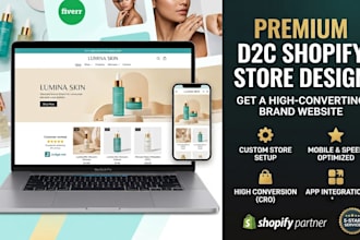 create a premium d2c shopify website design for your brand