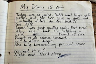 write aesthetic diary notes in english and urdu