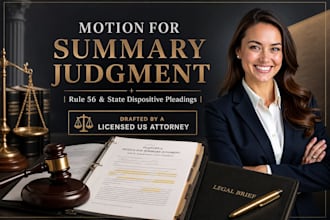 draft a motion for summary judgment as a licensed US attorney