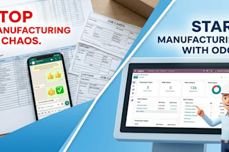 set up odoo erp manufacturing bom and work orders for your factory