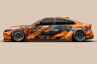 attractive car wrap design and vehicle wrap design