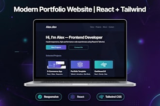 build portfolio, doctor, boutique, business website in react