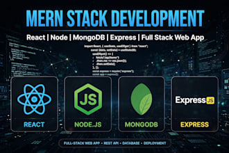 develop full stack mern website with react node mongodb